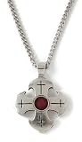 Pewter Crosslet Pendant by Bob Siemon, 20"