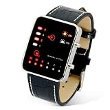 Emeco ® LED Fashion Armbanduhr Herrenuhr Damenuhr Binär Uhr NES0025