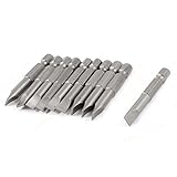 uxcell　ビット　ドライバー先端　シャンク　ねじ回し　金属　磁性がある　溝穴付き　ヘッド幅6mm　10個入り