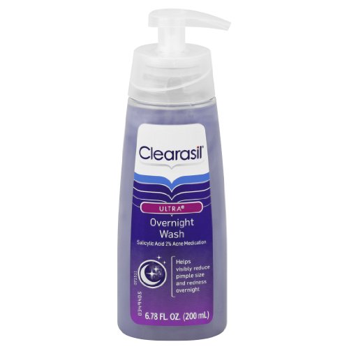 Clearasil Ultra Rapid Action Acne Treatment Overnight Face Wash, 6.78 Ounce