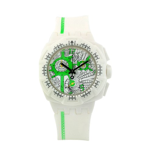 Swatch Men's SUIW409 Street Map Green Multi-Color Dial Watch