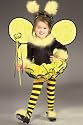 Kids Childrens Costume Cute Bumble Bee Outfit Dress Black Leotard Yellow Tutu Headpiece Wings Wand