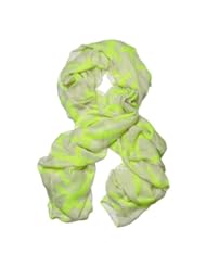 Apparel: Neon Green - BIRCHs Oversized Cross Print Fashion Scarf All Over Cross Pattern Shawl Cross Design Scarves