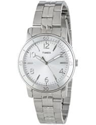Timex Womens T2P047KW Ameritus Sport Silver-Tone Dial, Stainless Steel Bracelet Watch