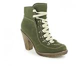 XXL Damenschuhe Boots Stiefelette Schnürstiefel Übergröße Grün, Größe:42