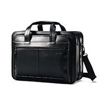 Samsonite Leather Expandable Briefcase (Black)
