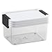 Click Clack Kitchen Essentials .45-Quart Airtight Container, White Lid