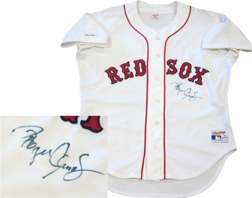 Roger Clemens Autographed/Hand Signed Boston Red Sox Authentic White Jersey