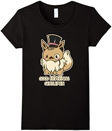 Women's Eevee T-Shirt Good Eeveening Gentlemen Tee Medium Black