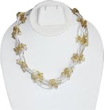 Gemstone Choker Necklace Women Sterling Silver Hand Engraved 16.5  - Anniversary Gifts