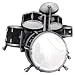 Black Enamel Drum Set Belt Buckle Drummer