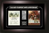 Calgary Stampede Unsigned 1912 & 2012 posters with an Aluminum Ticket - NHL Hockey Tickets