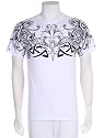 "JiPPiJ" All Over Fleurdely with Leaves Cotton Adult Mens Fashion T-Shirt - New !