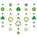 Hanging Glitter Shamrocks - Set of 10