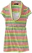 Amy Byer Girls 7-16 Stripe Short Sleeve Belted Cowl Shirt