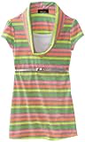 Amy Byer Girls 7-16 Stripe Short Sleeve Belted Cowl Shirt