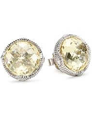 Judith Ripka "Contempo" Yellow Stud Earrings