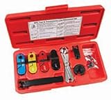 NESCO (NM5539) 8 Piece Fuel Line & Transmission Line Disconnect Tool Set, includes a large variety of disconnect tools to release the quick couplersfound on late model vehicles. It provides damage free removal of fuel lines, transmission lines, radiator, power steering and fuel tank lines. Comes in blow molded case.