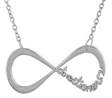 Stainless Steel One Direction Silver Infinite Directioner Pendant with a 20" Adjustable Link Chain Necklace