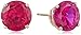 Amazon Collection 10k Gold 8mm Semi-Precious Gemstone Stud Earrings