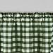 lovemyfabric Poly Cotton Gingham Checkered Plaid Design Kitchen Curtain Valance Window Treatment-Hunter Green