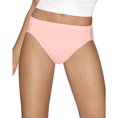 Hanes Women's Ultimate Cotton Hi-Cut Panties Assorted Colors & Prints 4-Pack