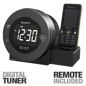 Sony Clock Radio with Dock for Sony Digital Music Players and Sony Ericsson Phones (Black)