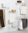 ClosetMaid 5636 SuperSlide 5-to-8-Foot Closet Organizer, White