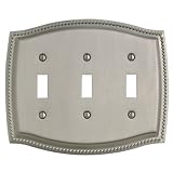 Cheap Baldwin 4793.150.CD Triple Toggle Rope Design Switch Plate Satin Nickel