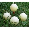 100% Beeswax Candles - Set of 4 Golf Ball Votive Candles in IVORY