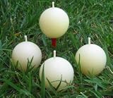 100% Beeswax Candles - Set of 4 Golf Ball Votive Candles in IVORY