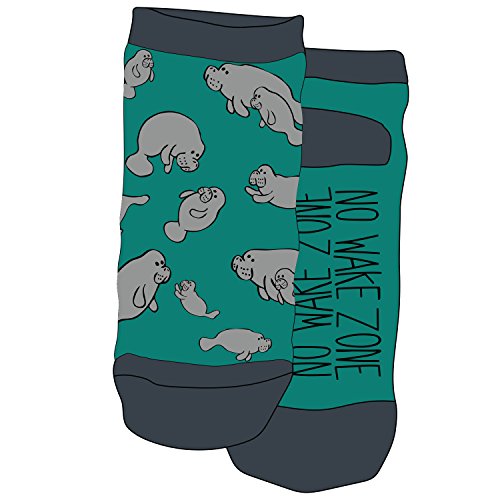 No Wake Zone Manatee Slipper Sock