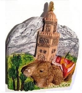 Koutoubia Mosque Marrakesh Morocco 3D Thai Magnet Hand Made Craft