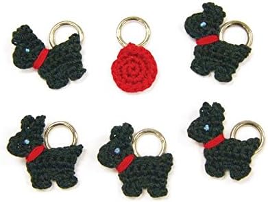 Lantern Moon Handcrafted Scotty Dog Knitting Stitch Markers