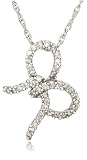 Sterling Silver Diamond Bow Pendant, (0.5 cttw)
