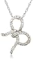Sterling Silver Diamond Bow Pendant (1/2 cttw)