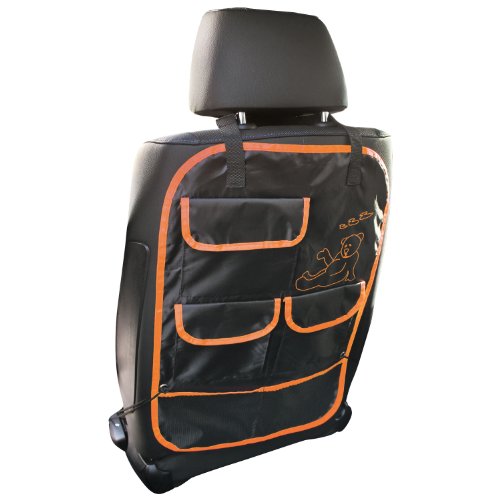 Imagen principal de Cartrend 60281 Bruno Bär - Organizador con bolsillos para asiento con diseño de oso, color negro y naranja