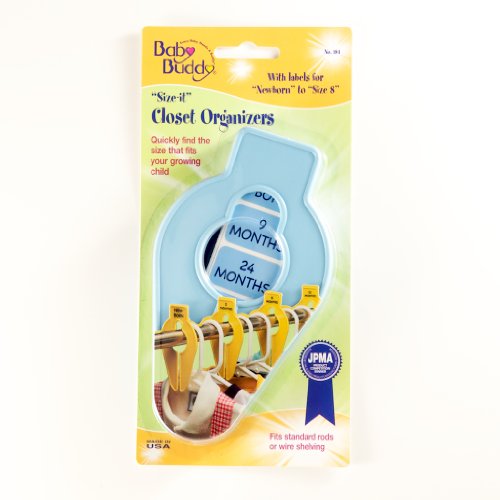 Baby Buddy Size-It Closet Organizers, Blue, 5 Pack
