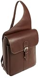 Siamod 25414 Sabotino Oil Pull-Up Leather Sling Messenger Bag (Cognac)