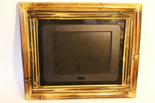 Voclan 8x10 Digital Photo Frame 8LCD by Sharp with classy rattan looking frame.It is THE ONLY ONE that fits most 8x10 picture frames for future decor changes. Superior 800x600 resolution. Play MP3  Videos.