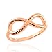 High Polish 10k Rose Gold Infinity Ring