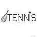 Tennis Vinyl Lettering Wall Decal Sticker (12.5