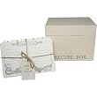 Wooden White washed Recipe Box