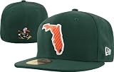 Miami Hurricanes Dark Green New Era 59FIFTY FLA Fitted Hat