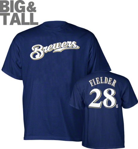 Prince Fielder Milwaukee Brewers Big & Tall Name & Number Tee  (5XL)