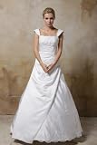HBH Hamburger Brautmoden WD1109gz Brautkleid mit Glasstein,Perlen u.Pailletten bestickt, Schnürung u. Schleppe