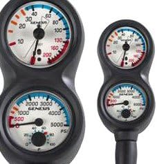Genesis 200 ft. Depth, Pressure, Temp Gauge - Console with Optional Compass ($30 more) Scuba Dive Diving Diver Gear Authorized Dealer Full Warranty