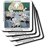 Review 3dRose LLC  / Archeologists Discover the Mice Age - Set Of 8 Ceramic Tile Coasters