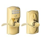 Schlage FE595VCAM505ACC Camelot Keypad Accent Lever Door Lock, Bright Brass Schlage Lock Company [並行