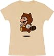 Nintendo Mario Tanooki Raccoon Juniors Cream T-shirt Tee